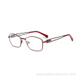 Wholesale Novelty Designer Trendy Double Bridge Temples Metal Optical Glasses